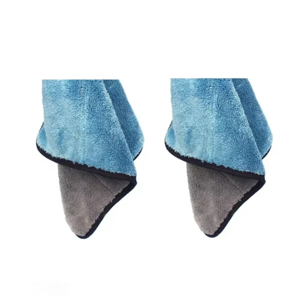 AllExtreme EXMTBG2 Lint Free and Streak Free Microfiber Cloth Blue and Grey - 2 pc
