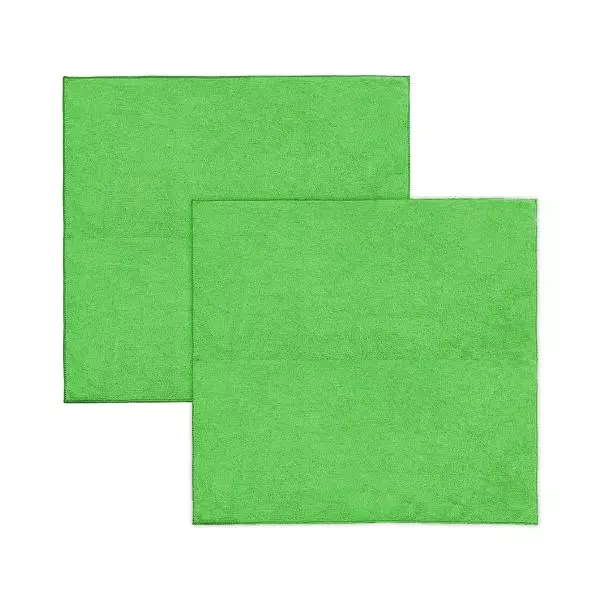 AllExtreme EXMTG2P Lint Free and Streak Free Microfiber Cloth Green, 2 pc