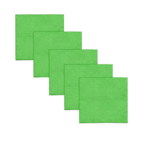 AllExtreme EXMTG5P Lint Free and Streak Free Microfiber Cloth Green, 5 pc
