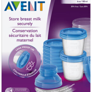 Avent ? Breat Milk Storage Cups 180ml/6oz 10?s