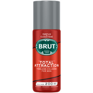 BRUT Aerosol Deodorant Body Spray Total Attraction 200ml
