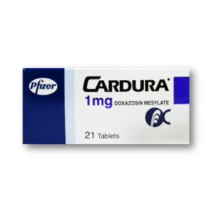 CARDURA 1 MG ( DOXAZOSIN ) 21 TABLETS