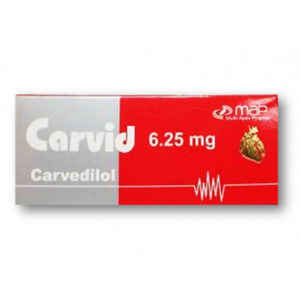 CARVID  6.25 MG ( CARVEDILOL ) 20 TABLETS