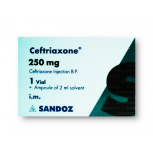 CEFTRIAXONE SANDOZ 250 MG ( CEFTRIAXONE ) IM VIAL
