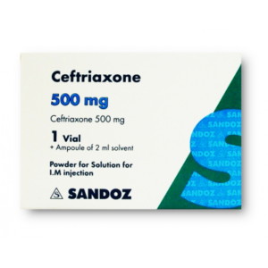 CEFTRIAXONE SANDOZ 500 MG ( CEFTRIAXONE ) IM VIAL