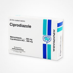 CIPRODIAZOLE 500 / 500 MG ( CIPROFLOXACIN / METRONIDAZOLE ) 20 FILM-COATED TABLETS