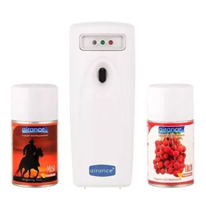 Airance Automatic A3 Room Freshener Dispenser Machine with 250 ml Each Musk & Litchi Fragrance Spray Bottle (Pack of 3)