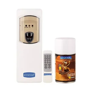 Airance Air Freshener Electronic Machine Dispenser With Remote & 250 ml Oud Wood Fragrance Spray Bottle (Pack of 2)