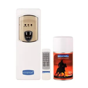 Airance Air Freshener Electronic Machine Dispenser With Remote & 250 ml Musk Fragrance Spray Bottle (Pack of 2)