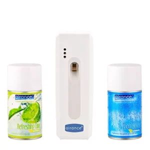 Airance A5 Automatic Air Freshener Dispenser With 250 ml Each Refreshing Lime & Cool Splash Refill Bottle (Pack of 3)