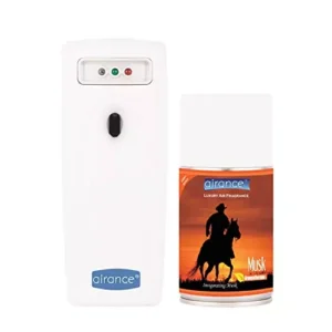 Airance Automatic A3 Room Freshener Dispenser Machine with 250 ml Musk Fragrance Spray Bottle (Pack of 2)