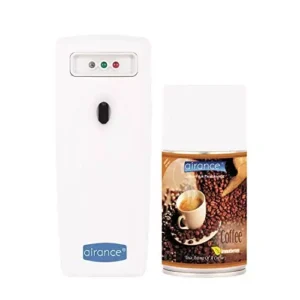 Airance A3 Automatic Air Freshener Dispenser With 250 ml Coffee Fragrance Refill- Spray (Pack of 2)