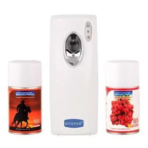 Airance A4 Automatic Air Freshener Dispenser With 250 ml Each Musk & Litchi Fragrance Refill Bottle (Pack of 3)