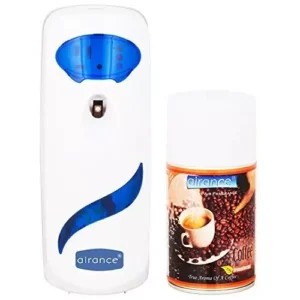 Airance A7 Automatic Air Freshener Dispenser With 250 ml Coffee Fragrance Refill- Spray (Pack of 2)