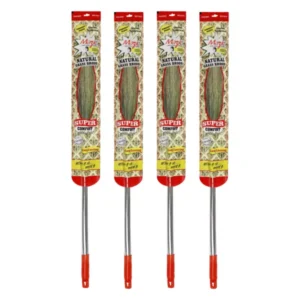 Mazic Silver 55 cm Wood Fiber Broom Stick (Pack of 4)