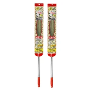 Mazic Silver 55 cm Wood Fiber Broom Stick (Pack of 2)