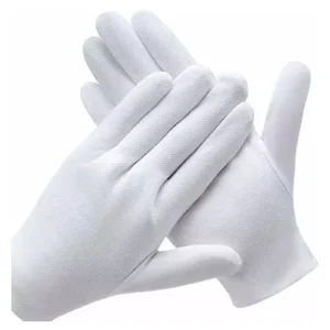 BRUSH HOUSE Universal White Reusable Hand Gloves (Pack of 5)