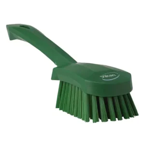 AS ONE Green Plastic Hard Type Long Handle Brush, 4186