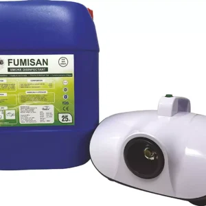 Acuro Radix Fumisan Ready To Use Smoke Disinfectant + 1500W Smoke Machine Thermel Fogger For Home, Car, Office Disinfection & Sanitization (Combo 25 Ltr Disinfectant + Fogging Machine + Transfer Bottle)