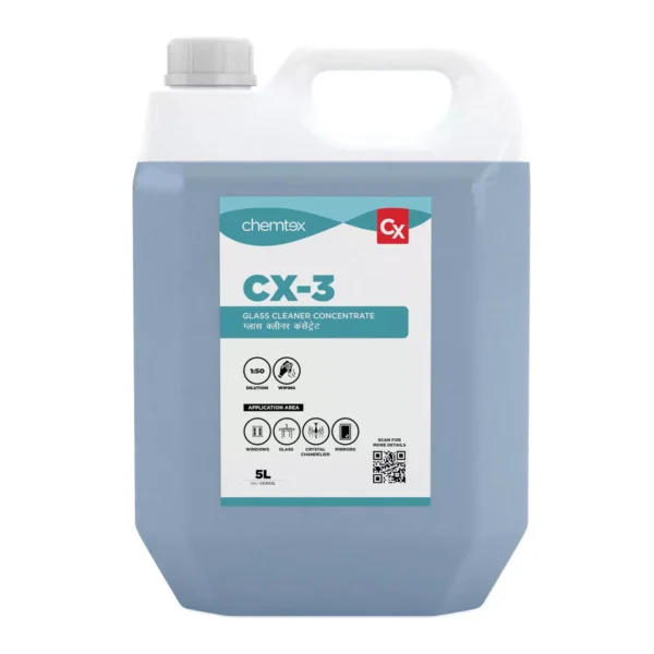Chemtex 5 L CX-3 Concentrate Liquid Glass Cleaner (Pack of 6)