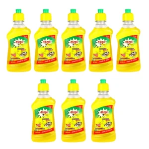 Mazic Dishwash Liquid Gel Removes Grease & Oil with Enzyme Technology 99.9% Germ Protection - 200 ml (Pack of 8)