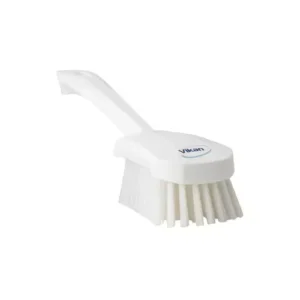 AS ONE White Plastic Hard Type Long Handle Brush, 4186