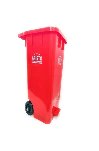 ARISTO 65L Plastic Pedal Dustbin with Wheel