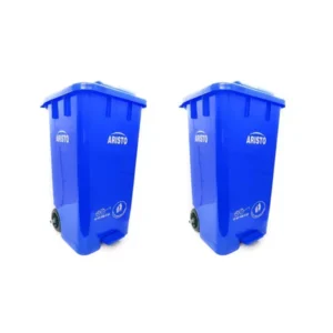 ARISTO 65L Plastic Dustbin With Wheel (Pack of 2)