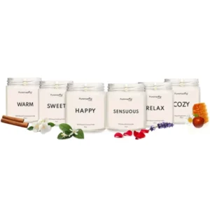 Imvelo Puremazing Soy Wax Candle 6 fragranced Candle Glass Jars for Spa Handmade Votive Candles