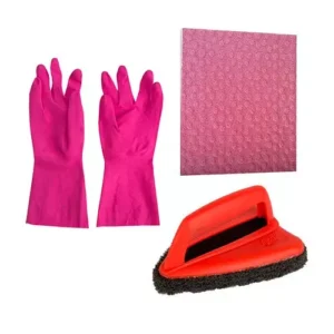 3M Scotch-Brite Heavy Duty Gloves , Jet scrubber Tough , Sponge Wipe Super Saver Large