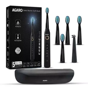 Agaro Cosmic Plus Sonic Electric Tooth Brush for Adults with 5 Brush Heads