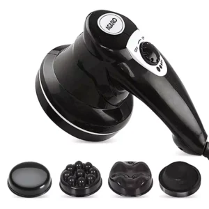 Agaro Atom 28 W Handheld Full Body Massager with 3 Massage Heads and Variable Speed Settings