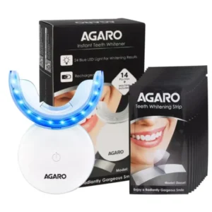 Agaro Dazzle Instant Teeth Whitening Kit with 24 Blue LED Light White, 33642