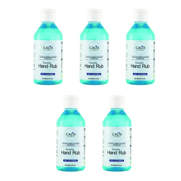 CALIX HERBAL 200 ml Each Lemon Hand Rub CHHR003 (Pack of 5)