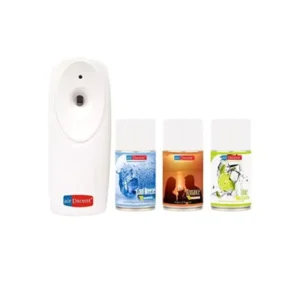 Airdscent Automatic Air Freshener & Refill With Cool Breeze, Romance & Refreshing Lime Fragrance 250 ml Each (Pack of 4)