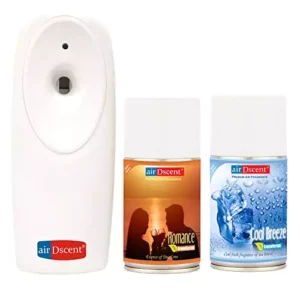 Airdscent Automatic Air Freshener & Refill With Romance & Cool Breeze Fragrance 250 ml Each (Pack of 3)