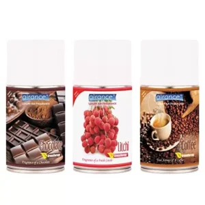 Airance 250 ml Each Chocolate, Litchi & Coffee Fragrance Automatic Air Freshener Refill Perfume Spray (Pack of 3)