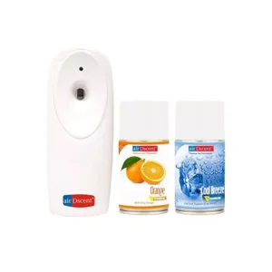 Airdscent Automatic Air Freshener & Refill With Orange & Cool Breeze Fragrance 250 ml Each (Pack of 3)