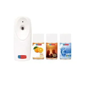 Airdscent Automatic Air Freshener & Refill With Orange, Romance & Cool Breeze Fragrance 250 ml Each (Pack of 4)