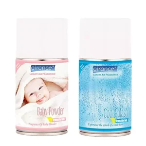 Airance 250 ml Each Baby Powder & Cool Splash Spray Air Freshener Automatic Spray (Pack of 2)