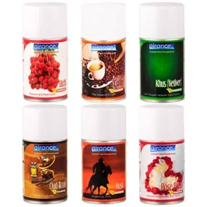 Airance 250 ml Each Litchi, Coffee, Khus (Vetiver), Oud Wood, Musk, Rose Petals Fragrance Air Freshner Refill Perfume Spray (Pack of 6)