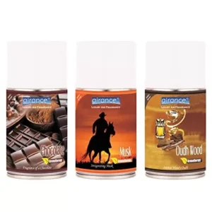 Airance 250 ml Each Chocolate, Musk & Oudh Wood Fragrance Automatic Air Freshener Refill Perfume Spray (Pack of 3)