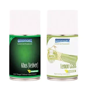 Airance 250 ml Each Litchi, Lemon Grass Fragrance Automatic Air Freshener Refill Perfume Spray (Pack of 2)