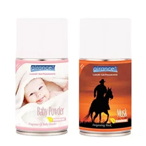 Airance 250 ml Each Baby Powder & Musk Spray Air Freshener Automatic Spray (Pack of 2)