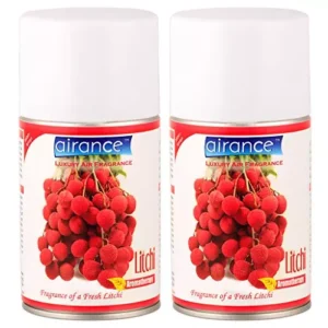Airance 250 ml Each Litchi Fragrance Automatic Room Freshener Refill Perfume Spray (Pack of 2)