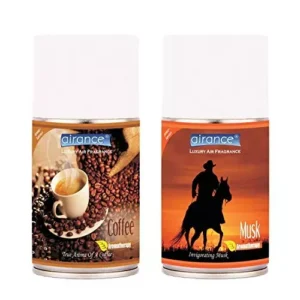 Airance 250 ml Each Coffee & Musk Fragrance Automatic Air Freshener Refill Perfume Spray (Pack of 2)