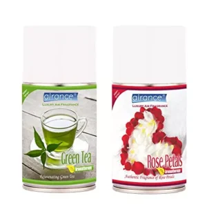 Airance 250 ml Each Green Tea & Rose Petals Spray Air Freshener Automatic Spray (Pack of 2)