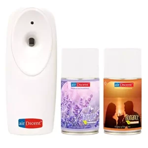 Airdscent Automatic Air Freshener & Refill With Lavender & Romance Fragrance 250 ml Each (Pack of 3)
