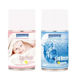 Airance 250 ml Each Baby Powder & Cool Breeze Spray Air Freshener Automatic Spray (Pack of 2)