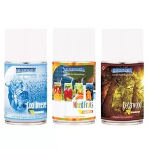 Airance 250 ml Each Cool Breeze, Mixed Fruit & Cedarwood Fragrance Automatic Air Freshener Refill Perfume Spray (Pack of 3)